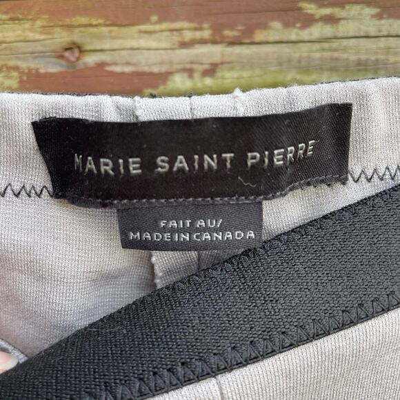 Marie Saint Pierre Skinny Pants Pull On Elastic Waist Ankle Zip Pant Gray Size 1 - Picture 8 of 10